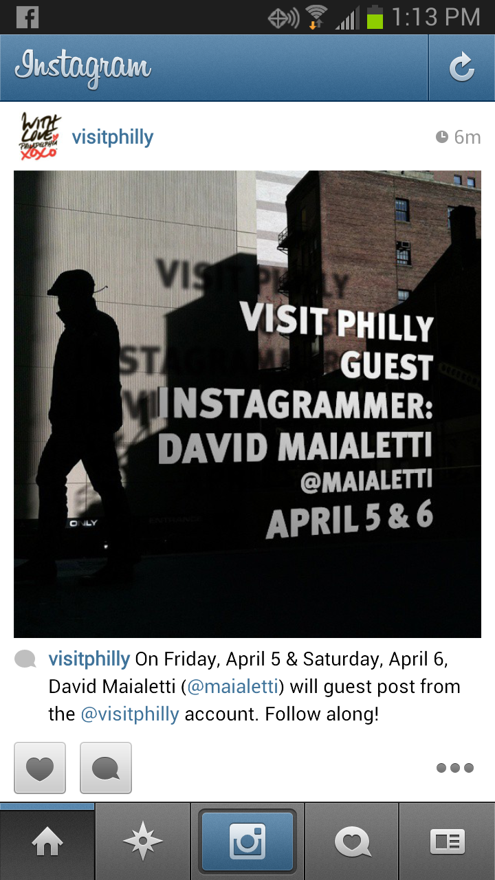 Visit Philly Guest Instagramer David Maialetti