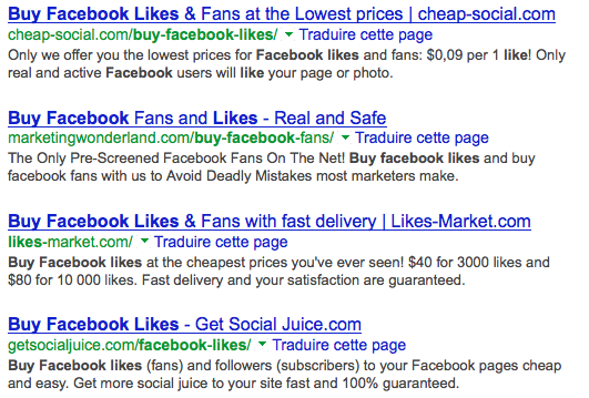 Acheter des likes sur Facebook? Facile… mais pas recommandé!