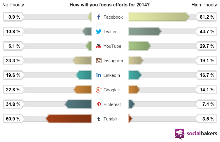 On Which Social Media Will Marketers Focus in 2014?