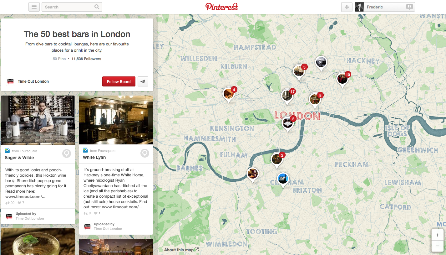 Best 50 bars in London, Place Board on Pinterest