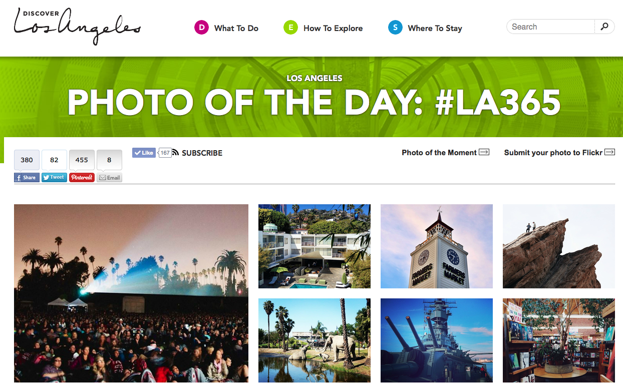 Photo of the Day on Discover LA website