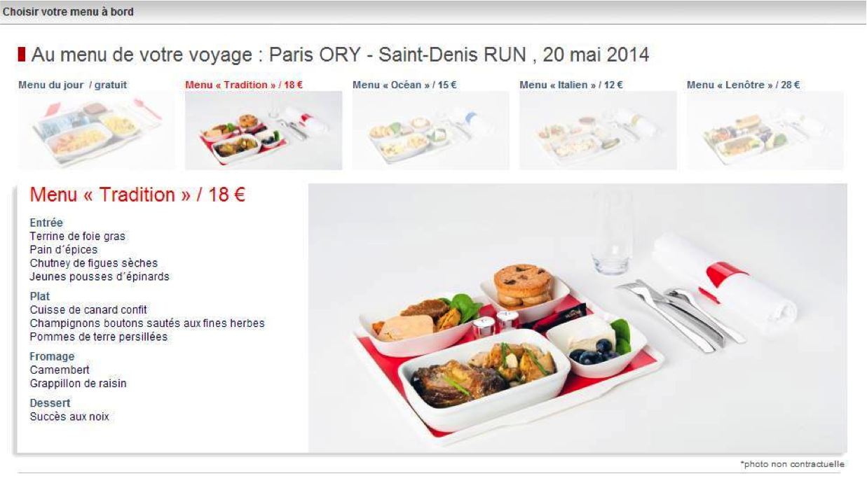 Exemple de ventes croisées, Air France