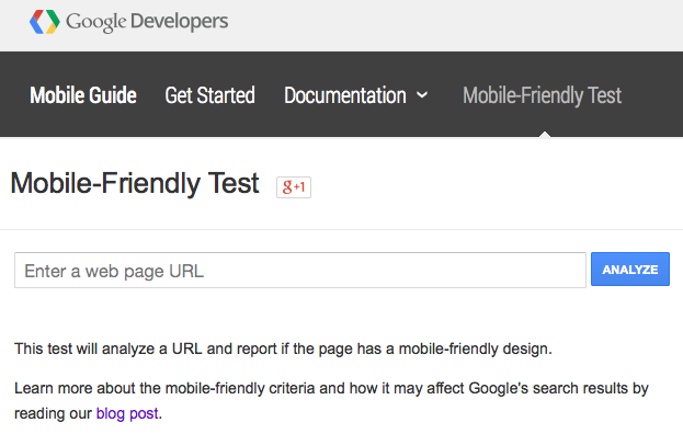 Google Mobile-Friendly Test