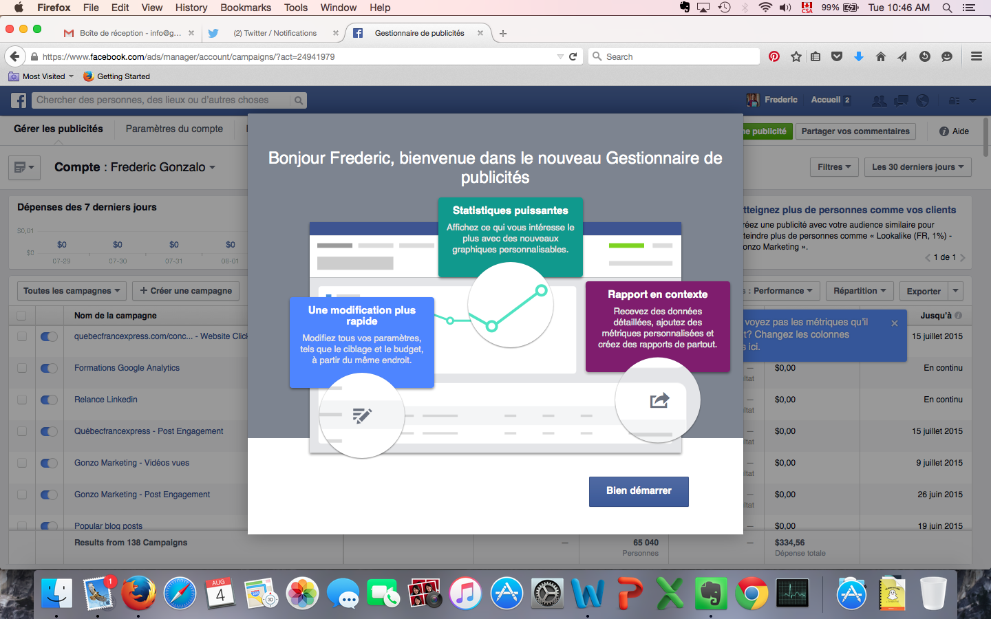 Nouveautés à l'interface de gestion des publicités sur Facebook