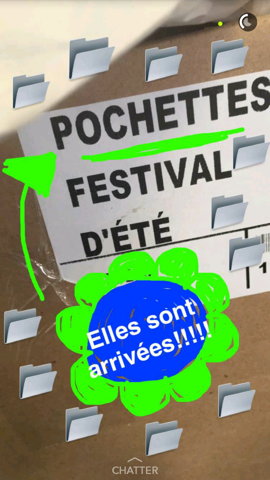 Le compte du Festival d'été de Québec, sur Snapchat, @festivaleteqc