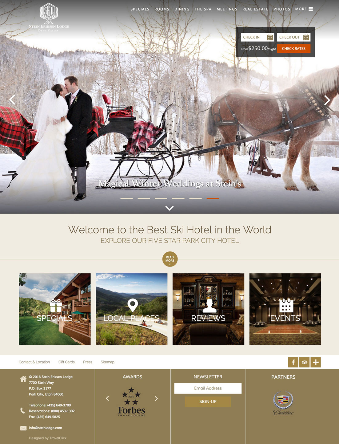 Stein Eriksen - Lodge Web Design for Hotels - Inspiration