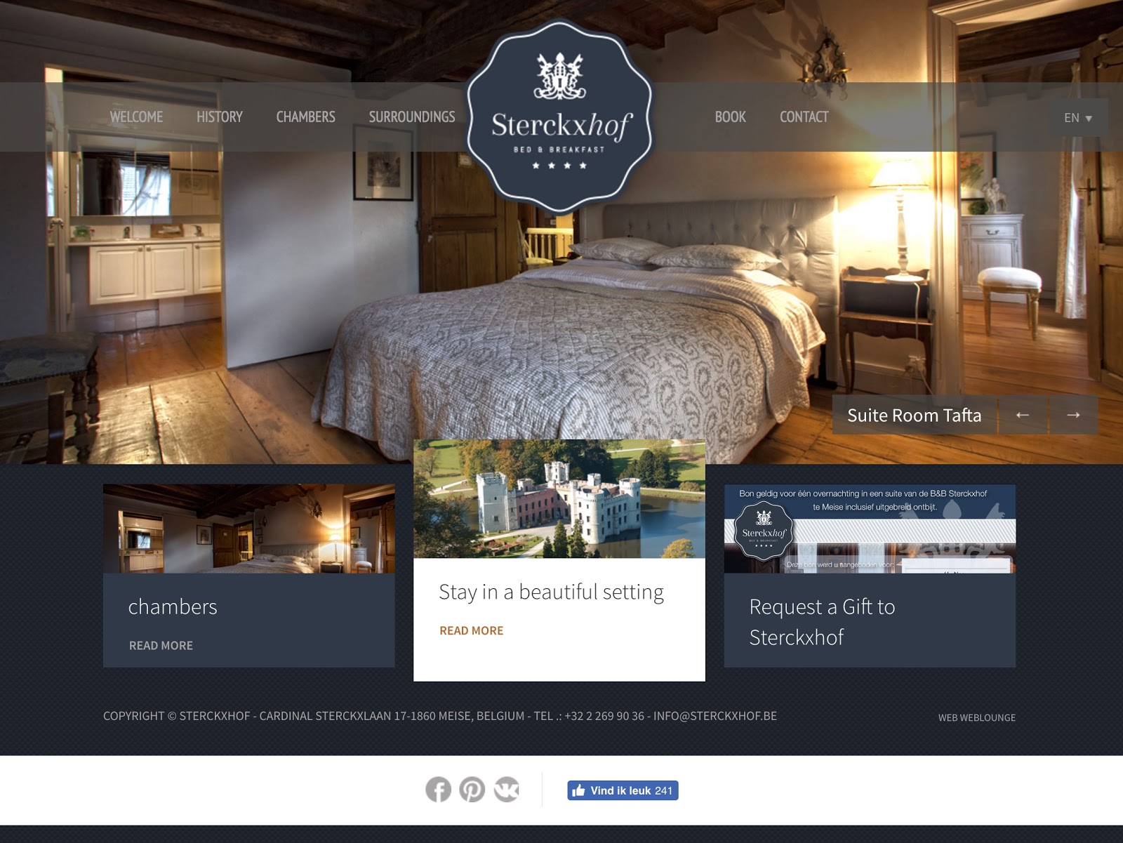 sterckxhof web design inspiration for independent hotels