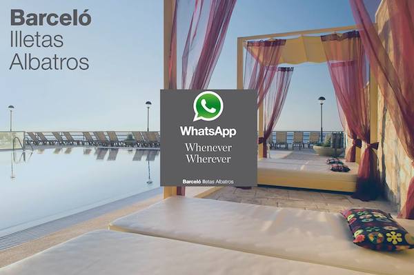 Example of Barcelo Hotel on Whatsapp