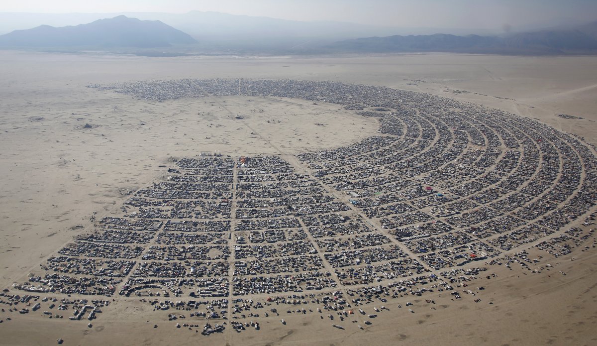 Le site de Burning Man vu du ciel