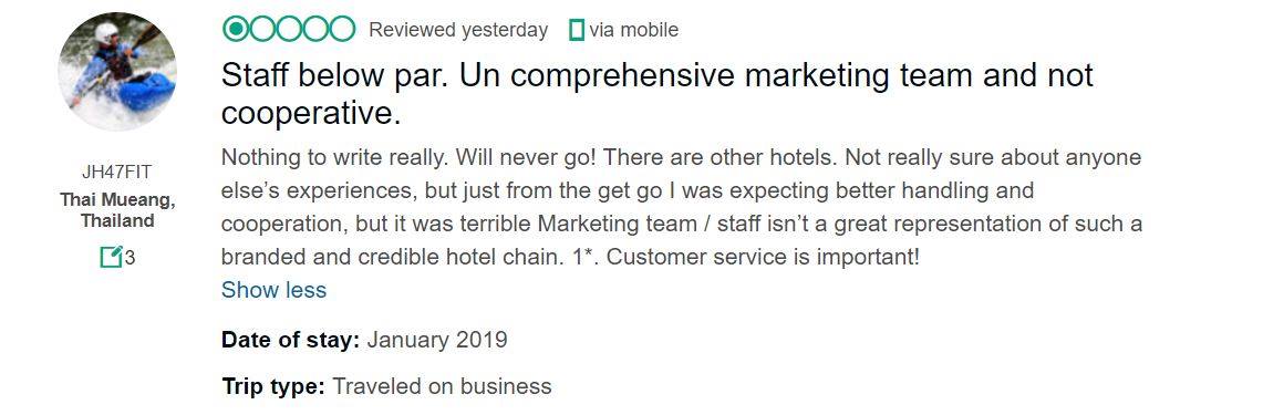 Real Review on TripAdvisor by Fake Influencer