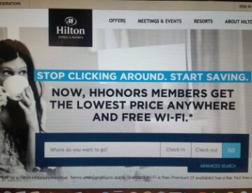 Hilton's "Stop Clicking Around" campaign