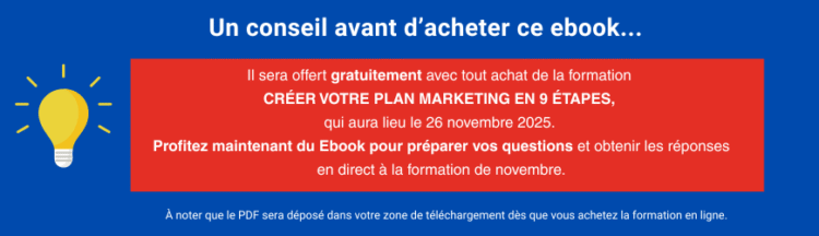 Recevez le ebook les 9 étapes d'un bon plan marketing
