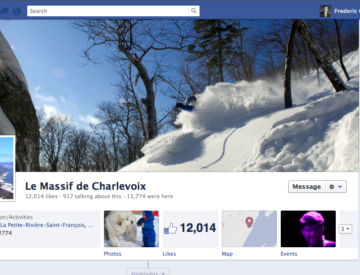 La nouvelle page du Massif de Charlevoix sur Facebook