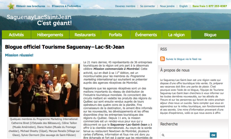 Le blogue de Tourisme Saguenay Lac-Saint-Jean