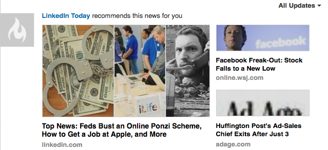 LinkedIn recommends
