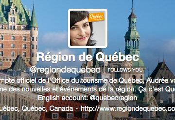 Région de Québec sur Twitter