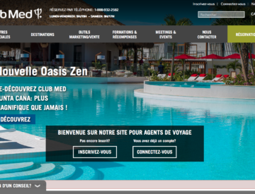 Site web Club Med dédié pour agents de voyages