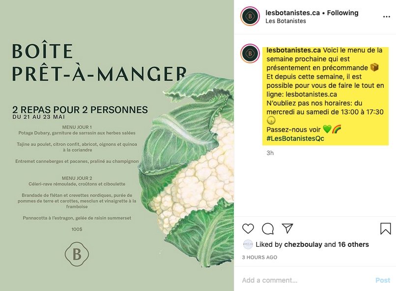 Les Botanistes sur Instagram