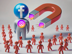 La publicité sur Instagram et Facebook attire les clients avec un aimant.